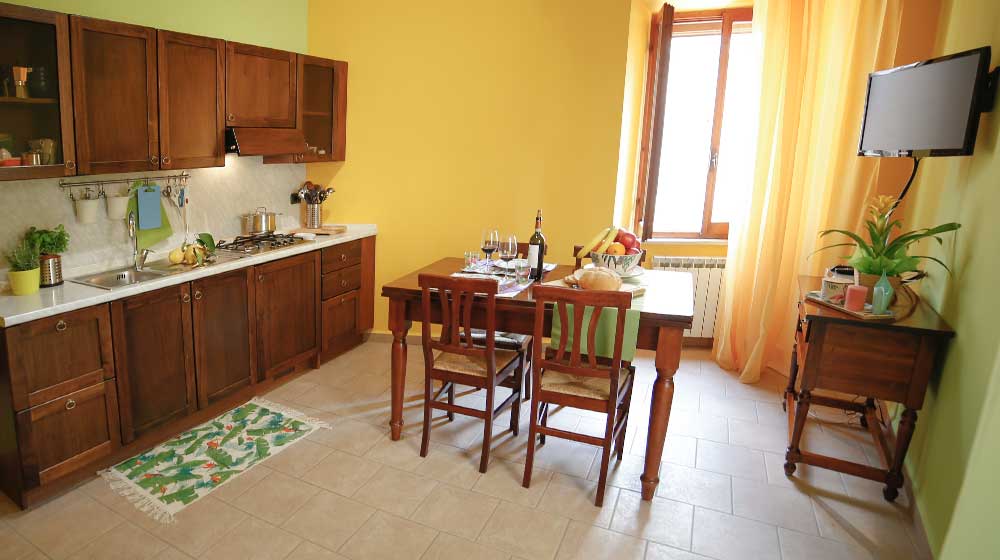 Talia è un luminoso appartamento vacanze per 4 persone dall'atmosfera rivitalizzante. Le Muse Appartamenti Bevagna centro storico, Umbria, Italia